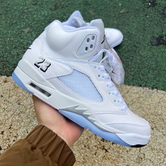 Jordan White and Gray Sneakers - Picture 2 of 4